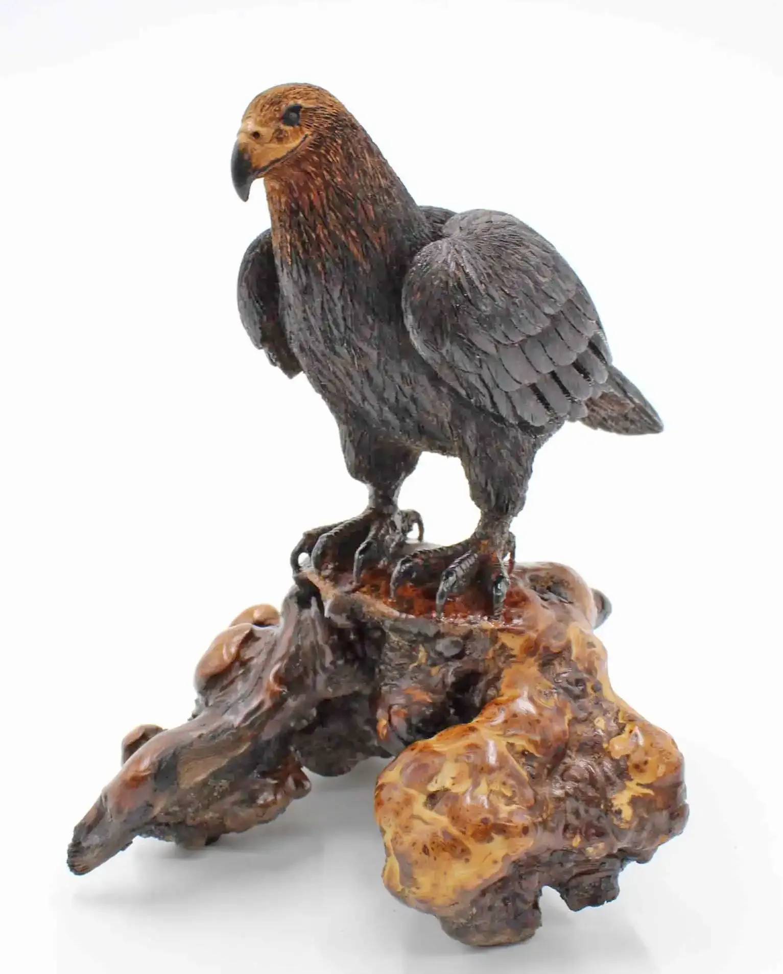 Golden Eagle woodcarving sculpture